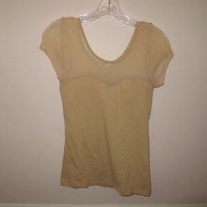 tan fitted top